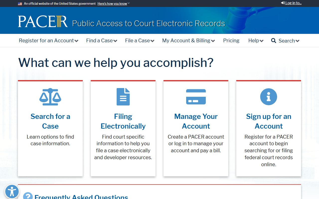 Macon County Circuit Clerk federal PACER record access context