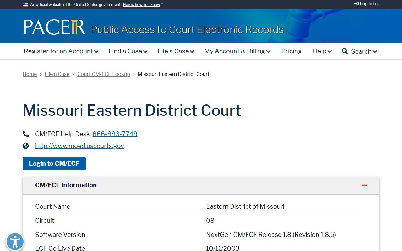 Macon County Circuit Clerk Eastern District CM ECF lookup