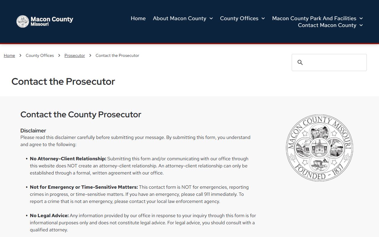 Macon County prosecutor contact form