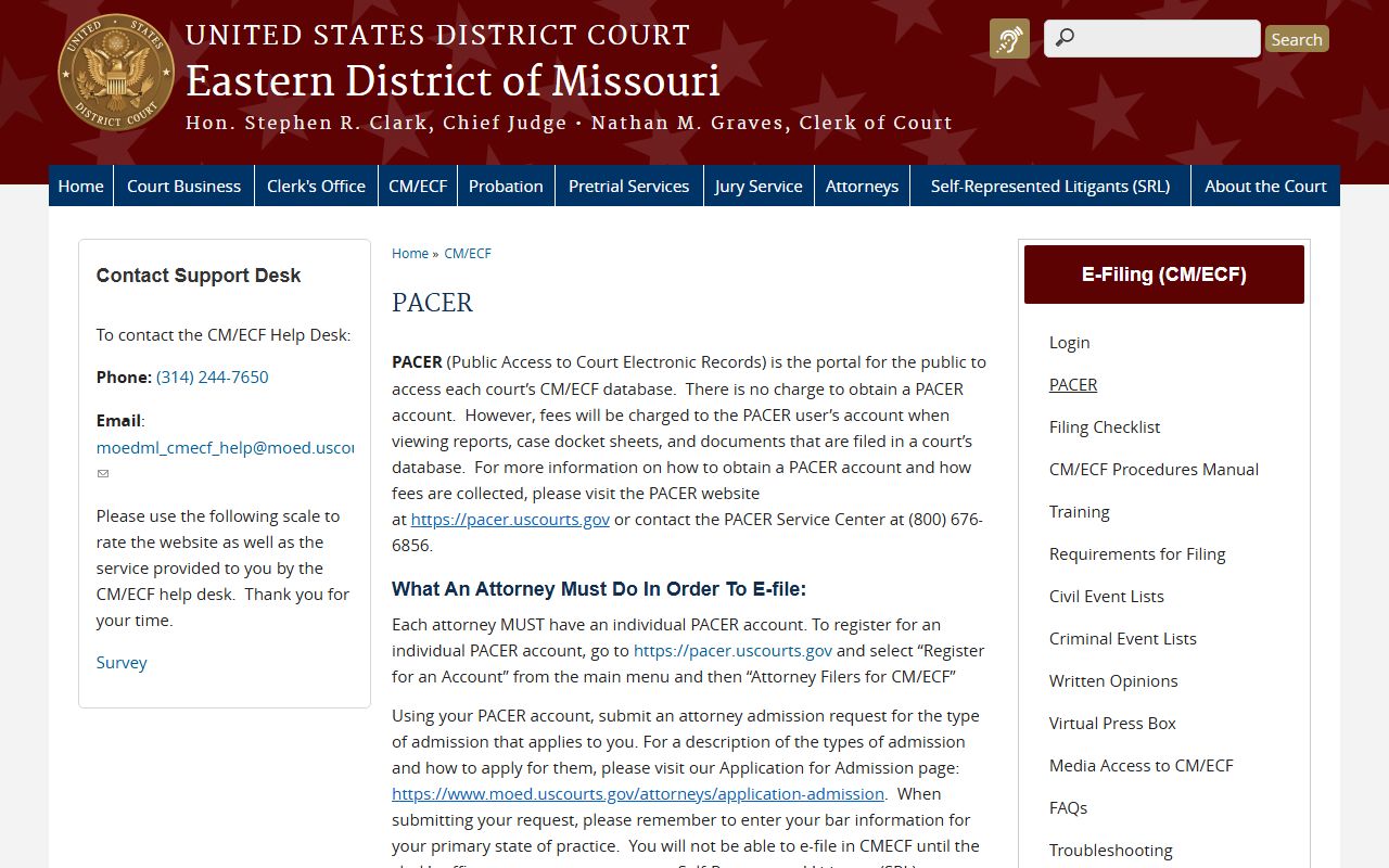 Macon County Circuit Court PACER federal record access context