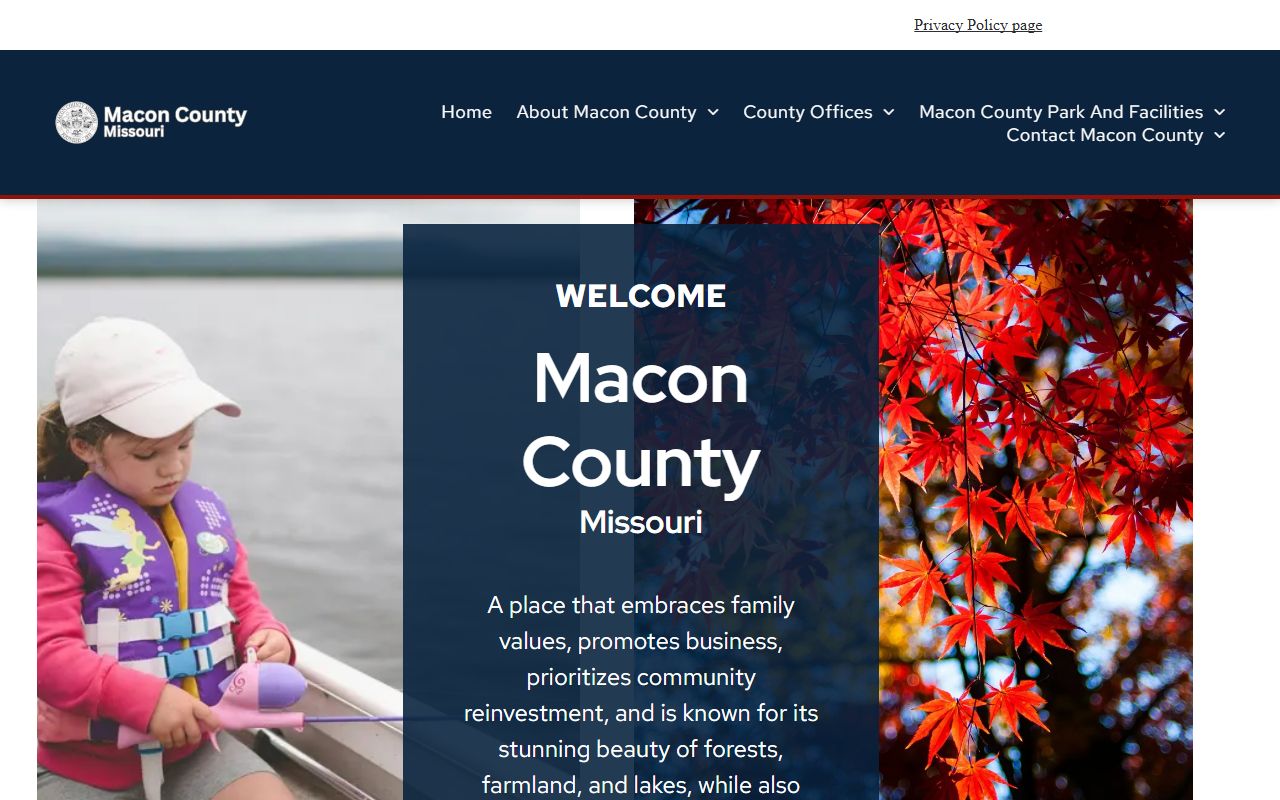 Macon County Court records county homepage