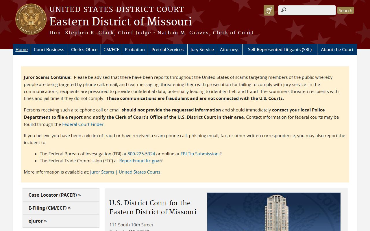 Macon County Court records Eastern District federal court context