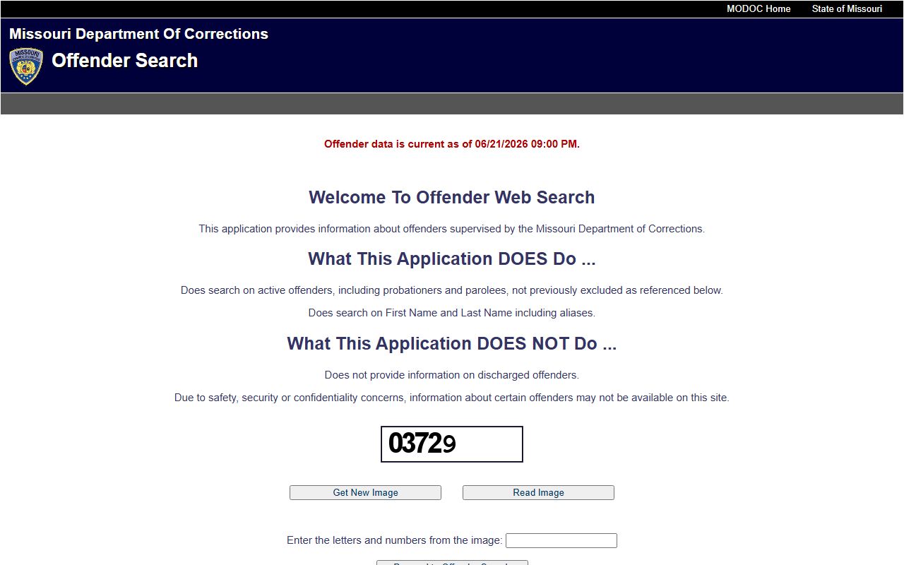Macon County inmate records Missouri DOC offender search